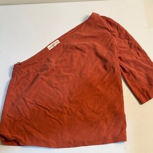 Mara Hoffman One Sleeve Off Shoulder Modal Blouse Sz M